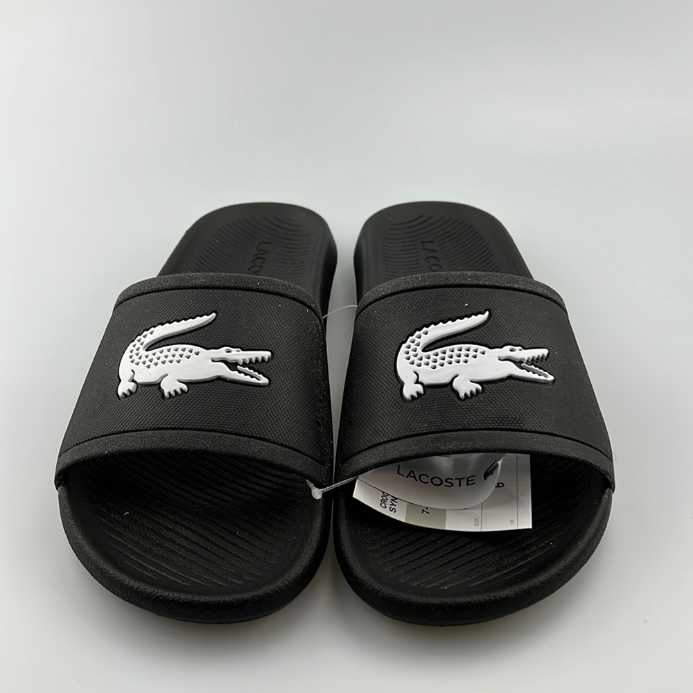 Lacoste croco slides